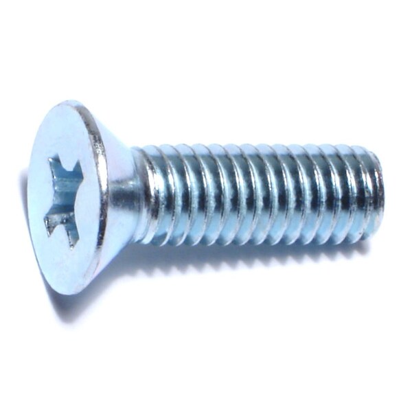 Midwest Fastener 3/18"-16 x 1-1/4 in Phillips Flat Machine Screw, Zinc Plated Steel, 10 PK 77383 - main